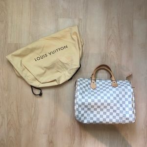 LOUIS VUITTON Damier Azur Speedy Bag 30